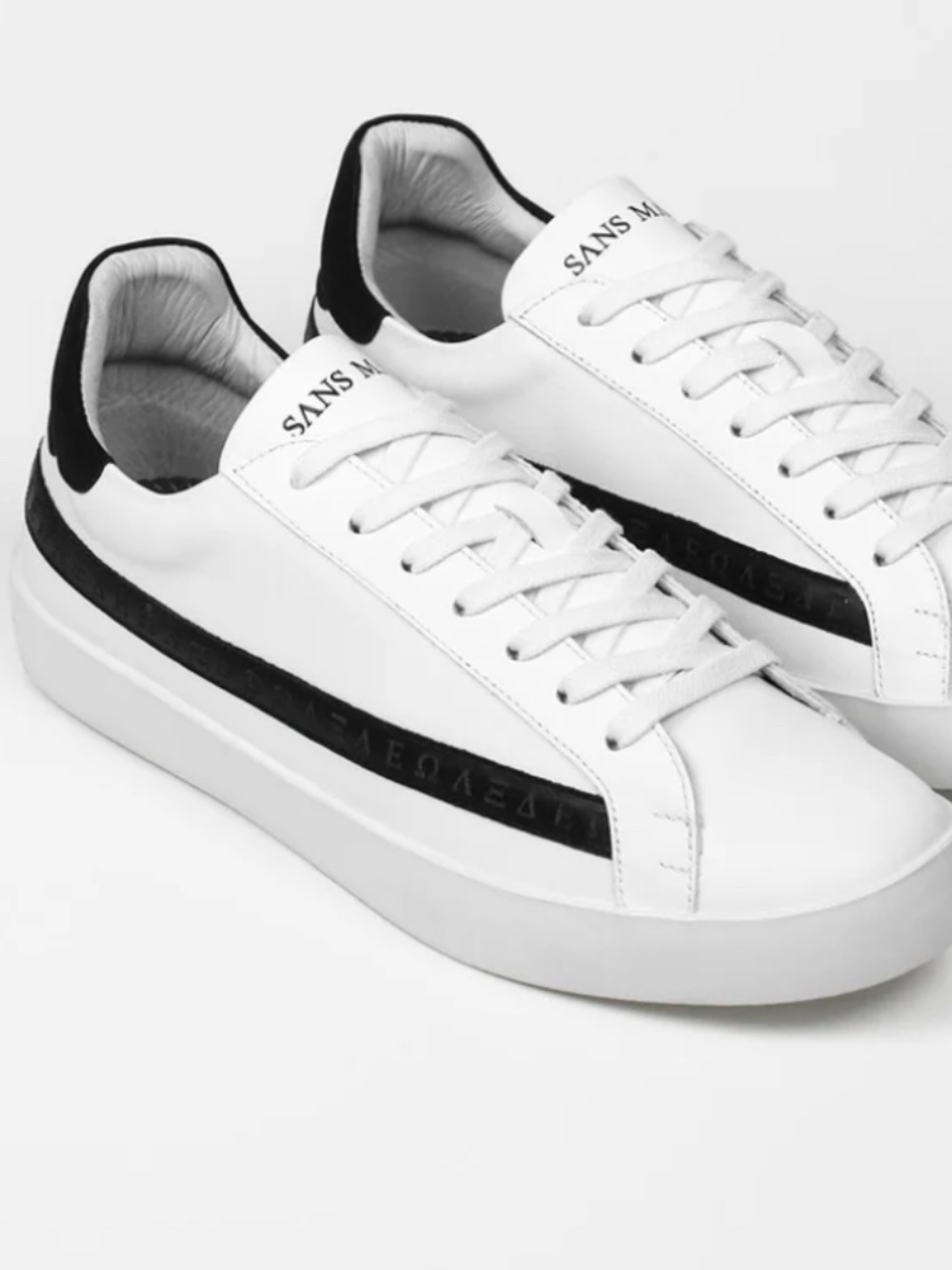 SANS MATIN Olympus Sneakers | White & Black | EU 42